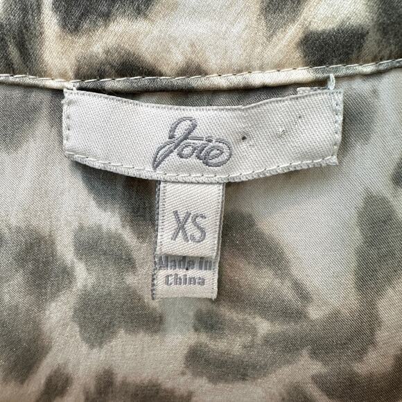 JOIE | 100% Silk Leopard Animal Print Blouse Top | XS - Picture 5 of 7